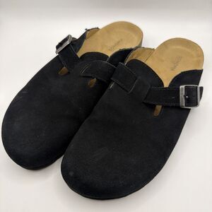 Sonoma Women's Goods For Life Waterford Suede Slip On Clogs Black Size 7.5